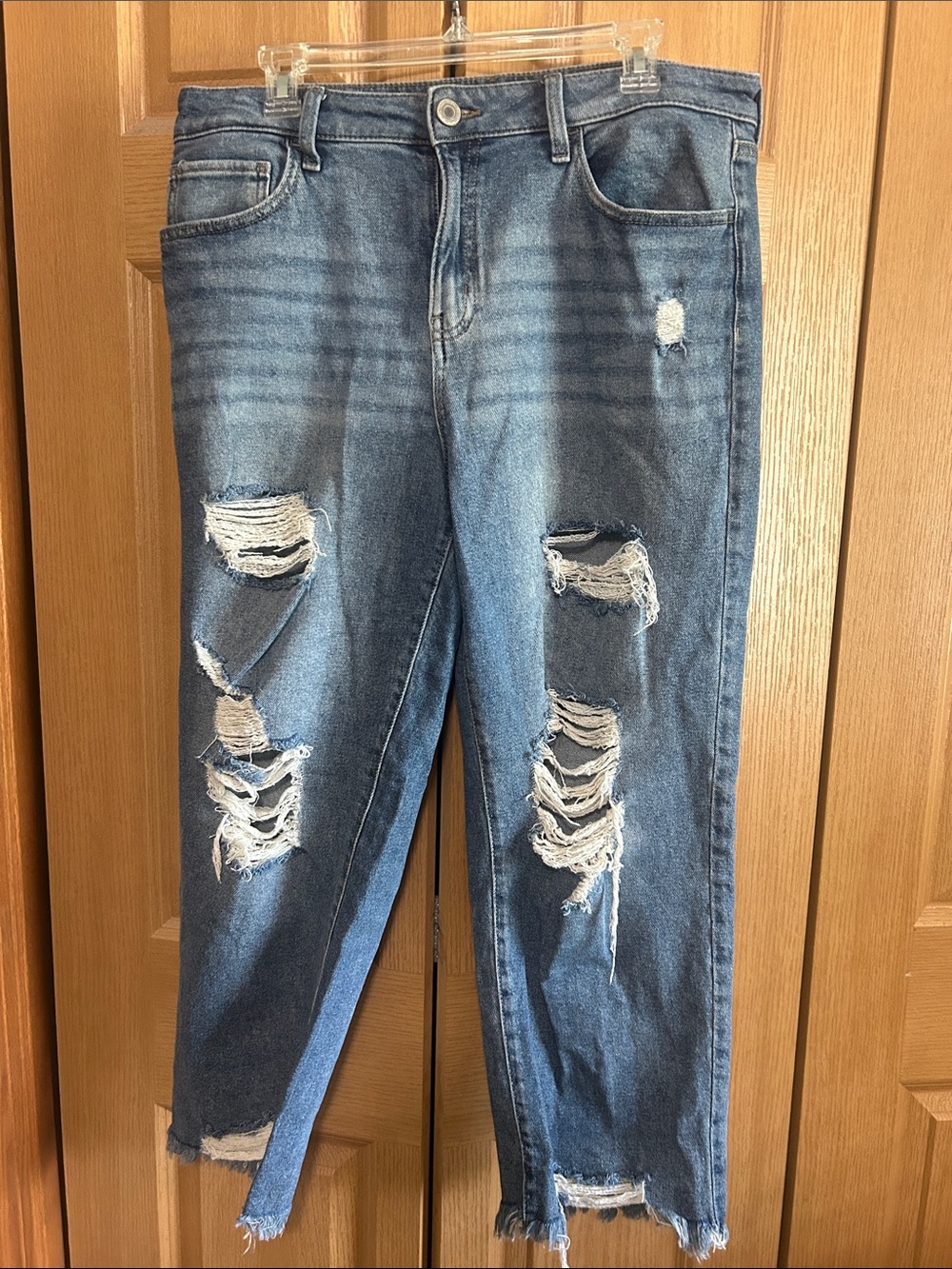 SO Distressed High-Rise Blue Stretch Jeans